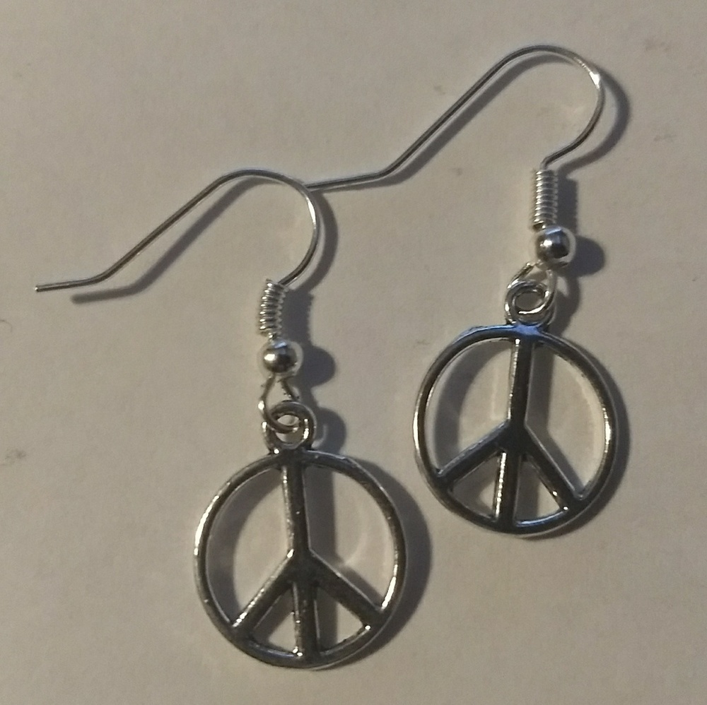 PEACE SIGN EARRINGS - Hippie Boho Festival Fashion